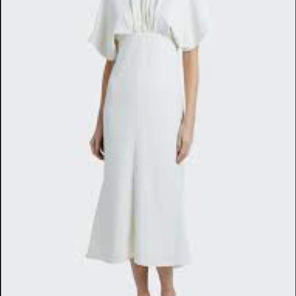 Victoria Beckham Batwing MIDI in Ivory